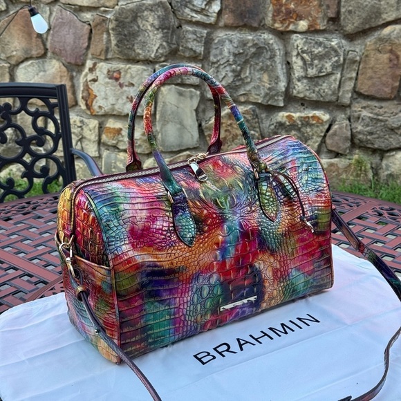 Brahmin spencer large travel bag fallstruck Melbourne - Picture 3 of 10